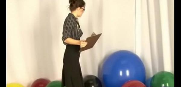  Kymberly Jane in Balloon Popping Secretary